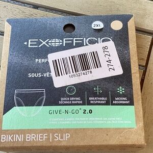 ExOfficio Give-N-Go Bikini Brief 2.0, Size 2XL, Buff,  NWT